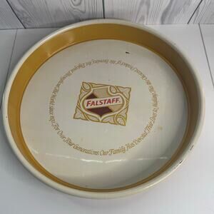 Vintage Metal Falstaff Beer serving tray 13” Diameter